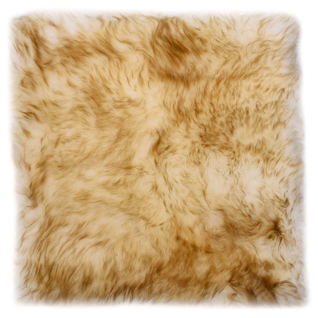vidaXL Sitzkissen 2 Stk. Braun Melange 40x40 cm Echter Schafspelz
