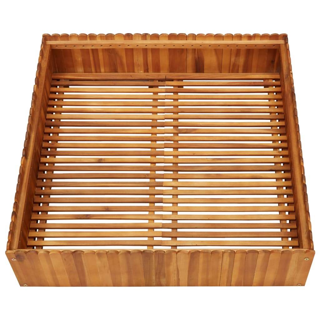 vidaXL Garten-Hochbeet 100 x 100 x 25 cm Massivholz Akazie