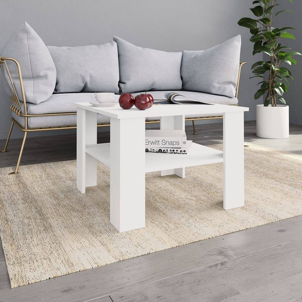 vidaXL Couchtisch Weiß 60x60x42 cm Holzwerkstoff