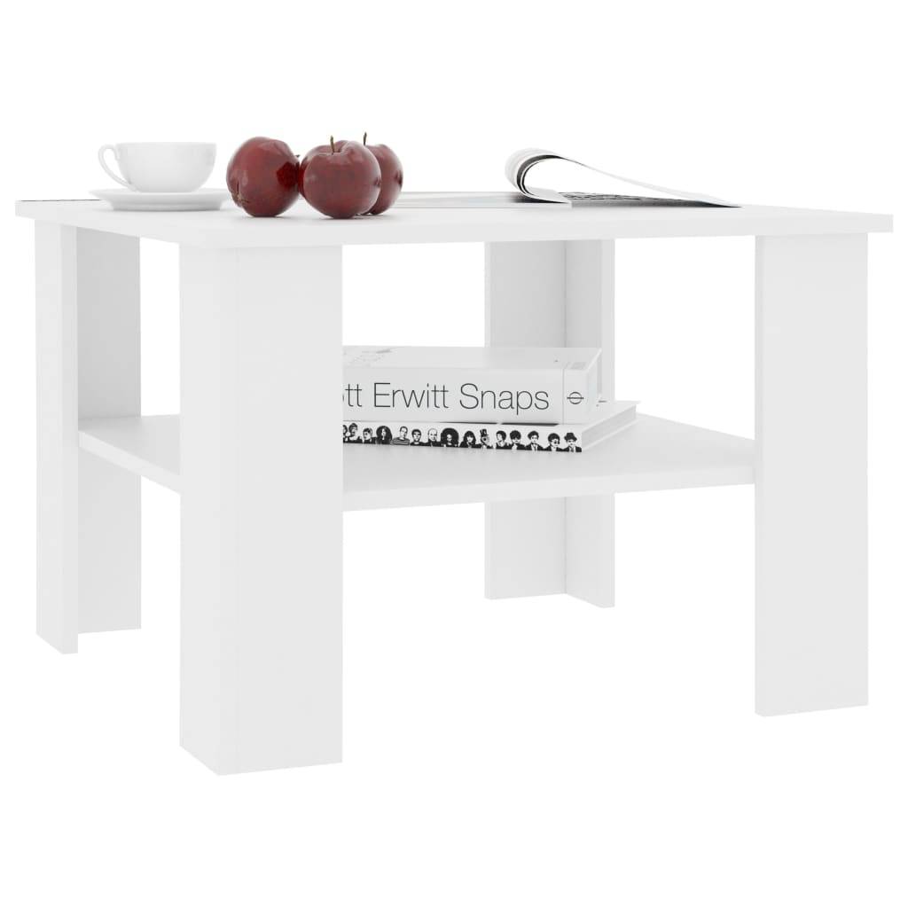 vidaXL Couchtisch Weiß 60x60x42 cm Holzwerkstoff
