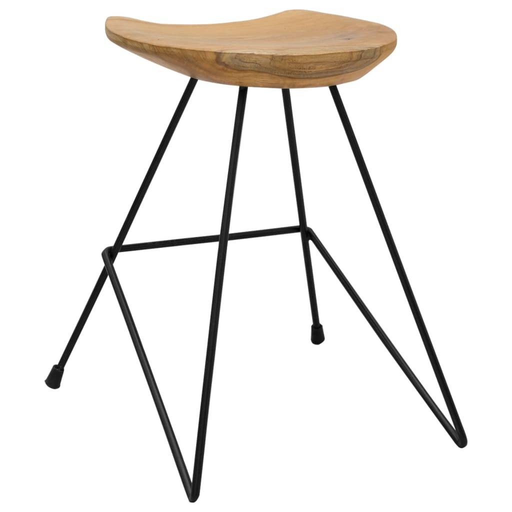 vidaXL Hocker 2 Stk. Teak Massivholz