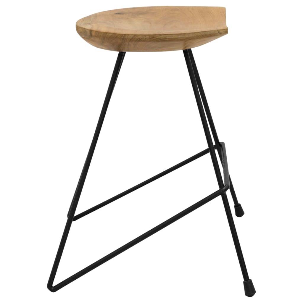 vidaXL Hocker 2 Stk. Teak Massivholz