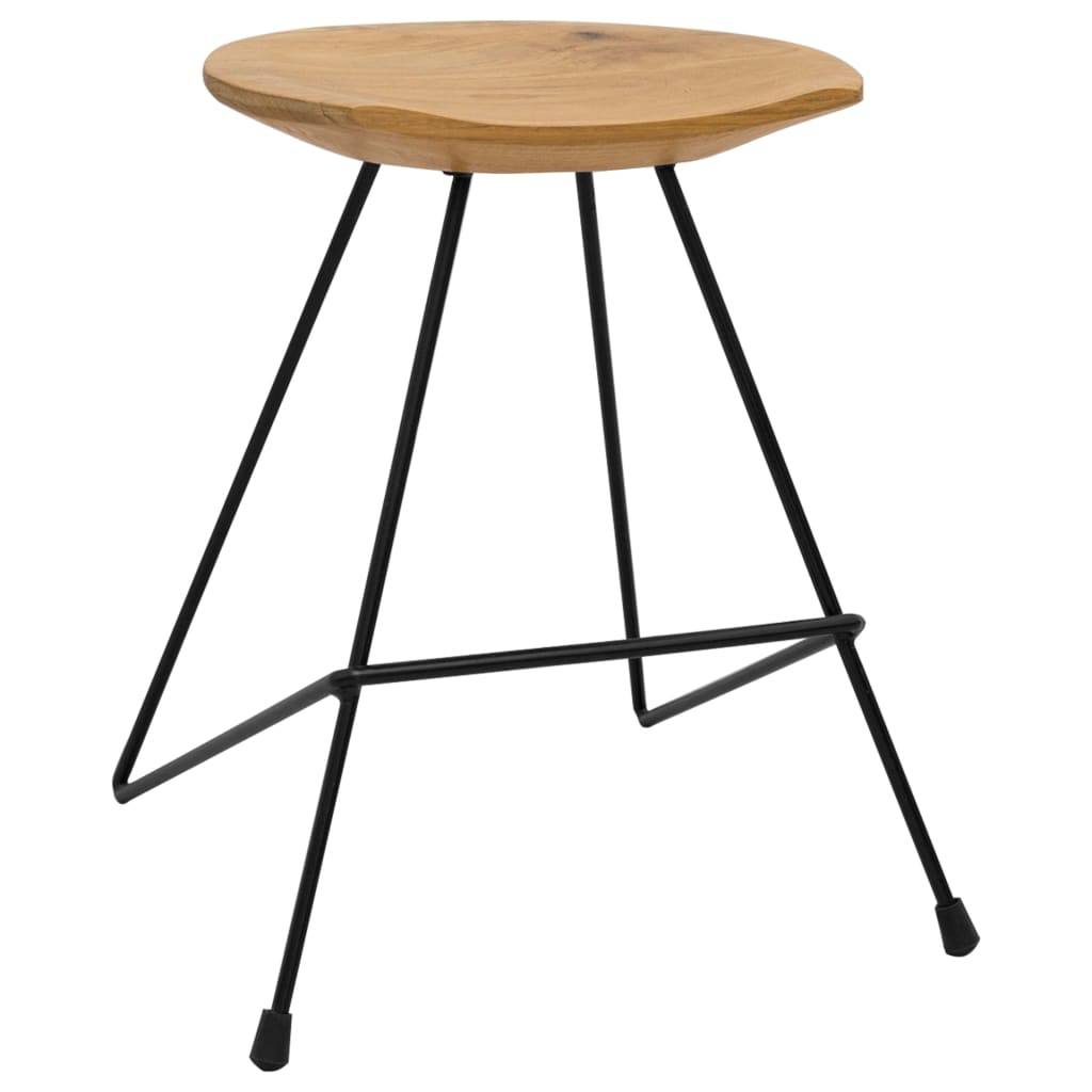 vidaXL Hocker 2 Stk. Teak Massivholz
