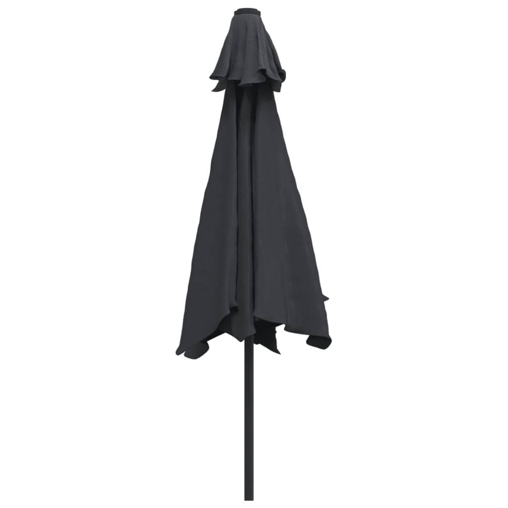 vidaXL Sonnenschirm mit Metall-Mast 300 cm Schwarz