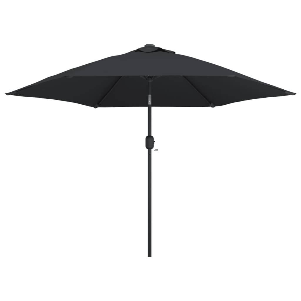 vidaXL Sonnenschirm mit Metall-Mast 300 cm Schwarz