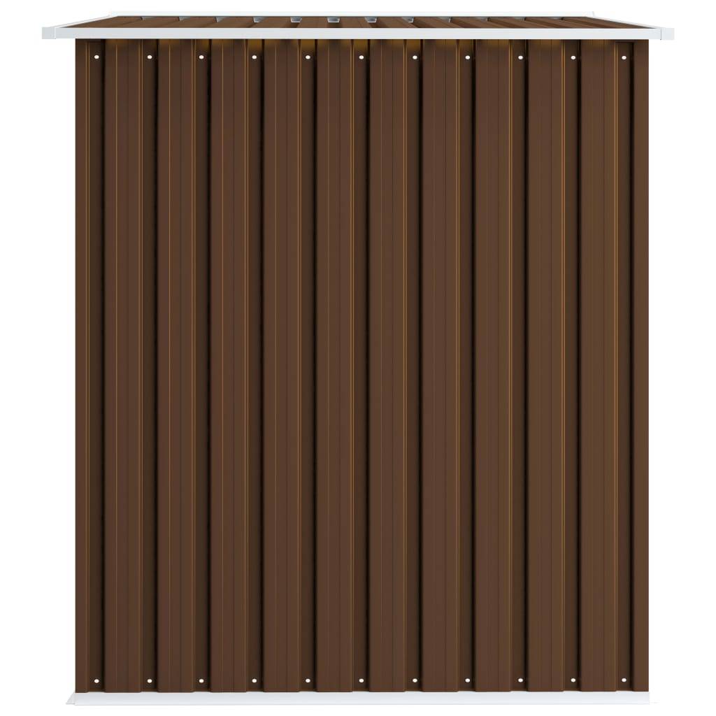 vidaXL Geräteschuppen Braun 257x205x178 cm Stahl