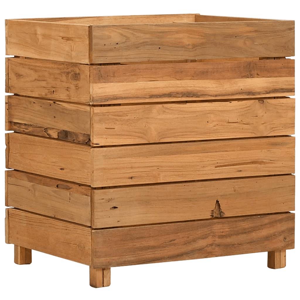 vidaXL Hochbeet 50x40x55 cm Teak Altholz und Stahl