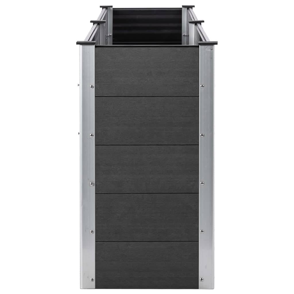 vidaXL Garten-Hochbeet 250 x 100 x 91 cm WPC Grau