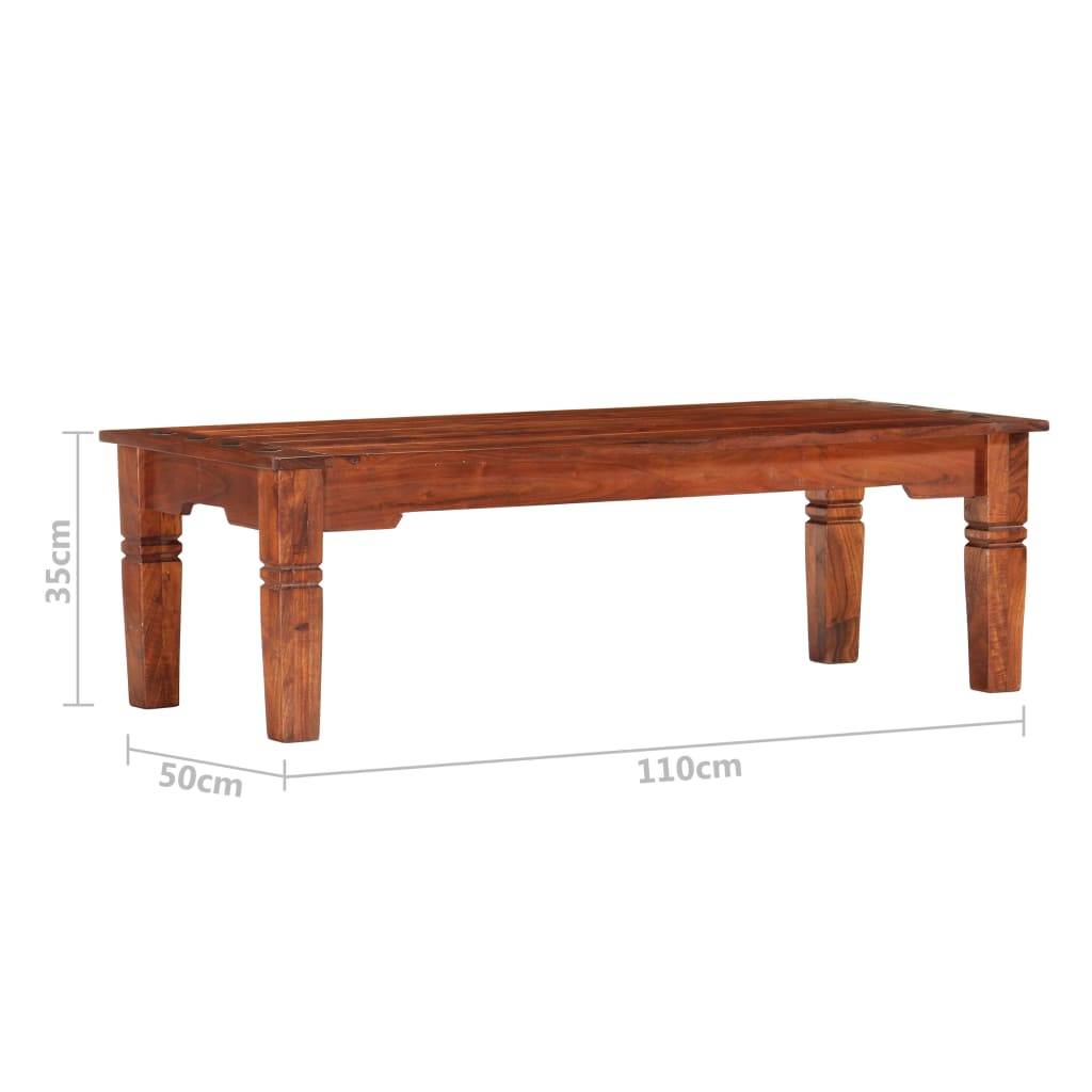vidaXL Couchtisch 110 x 50 x 35 cm Massivholz Akazie