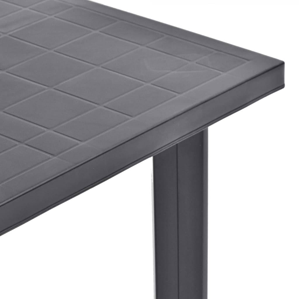 vidaXL Gartentisch Anthrazit 80x75x72 cm Kunststoff