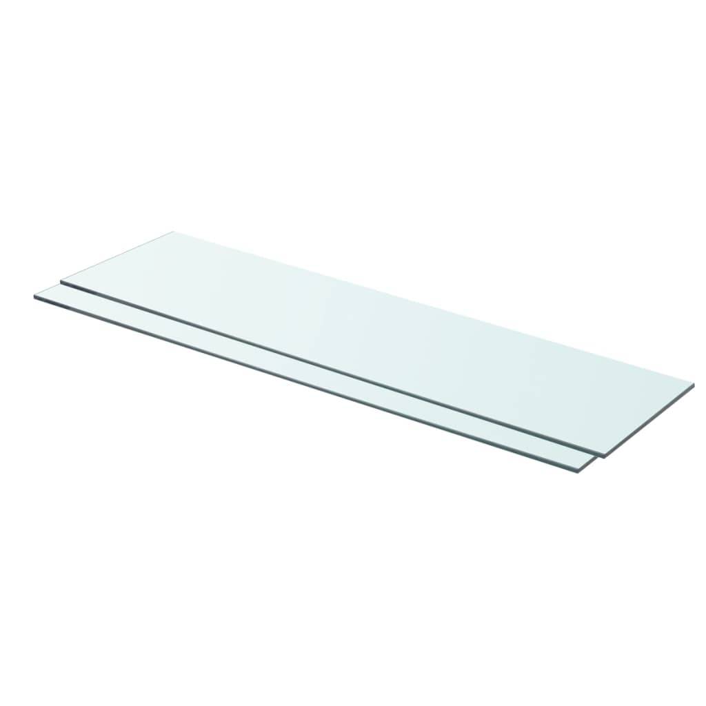 vidaXL Regalböden 2 Stk. Glas Transparent 80x20 cm