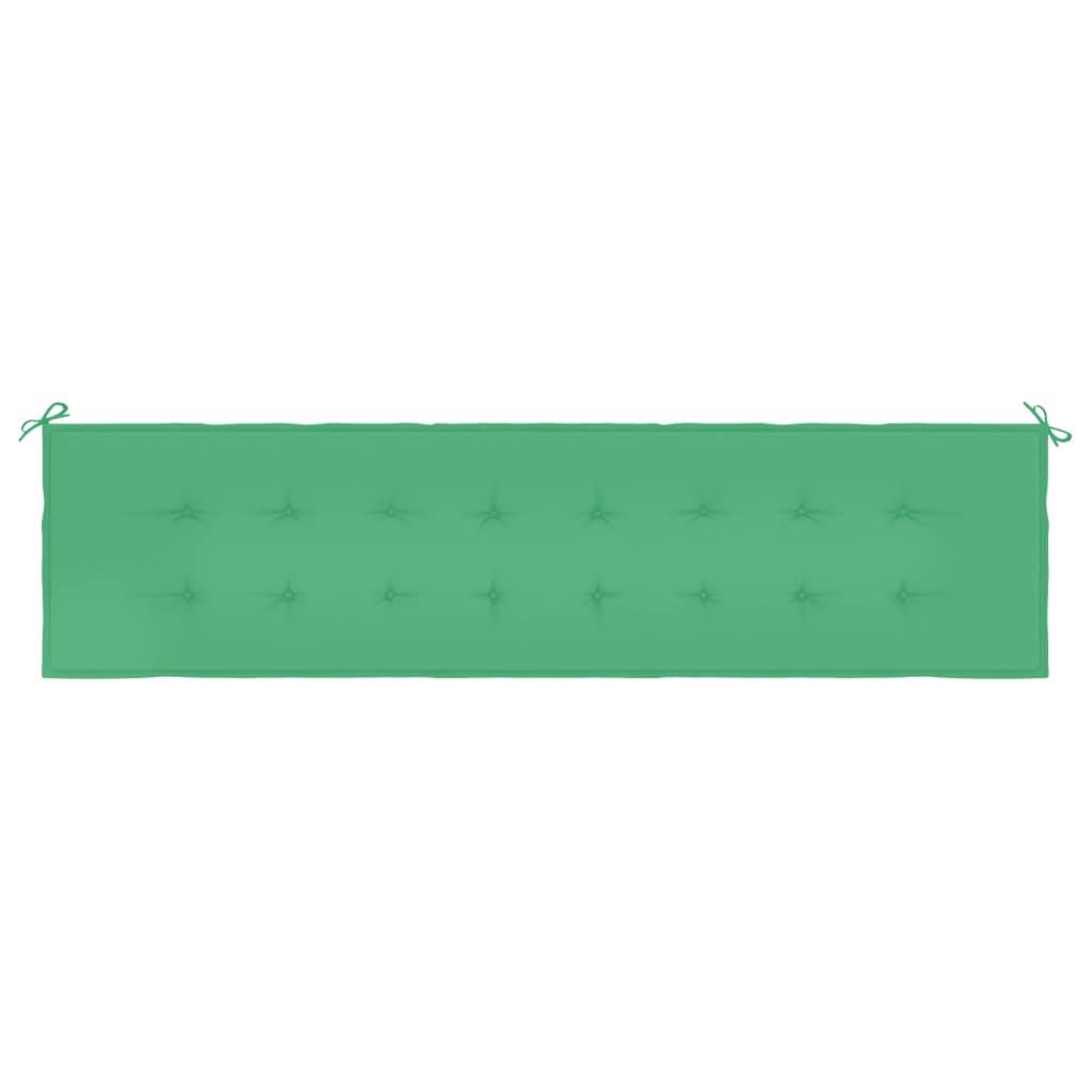 vidaXL Gartenbank-Auflage Grün 200x50x3 cm Oxford-Gewebe