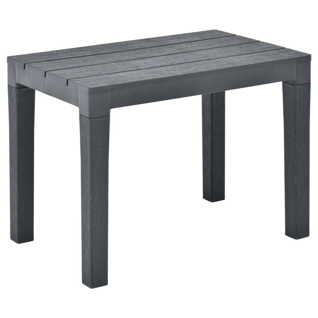 vidaXL Gartenbänke 2 Stk. Anthrazit Kunststoff