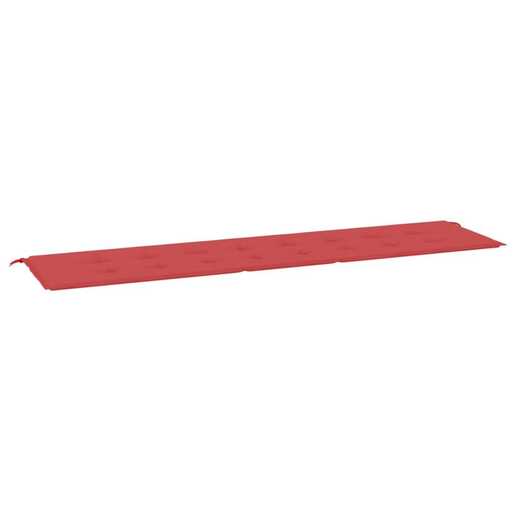 vidaXL Gartenbank-Auflage Rot 200x50x4 cm Oxford-Gewebe