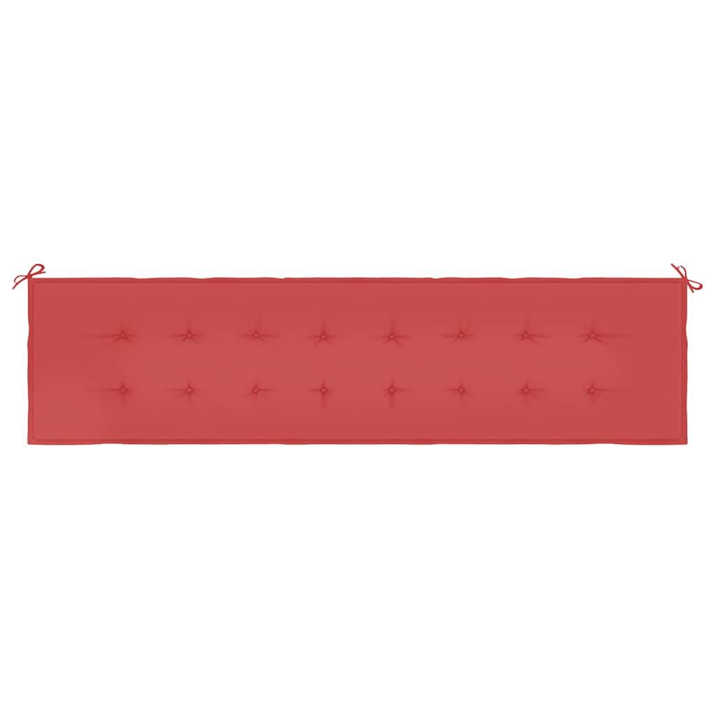vidaXL Gartenbank-Auflage Rot 200x50x4 cm Oxford-Gewebe