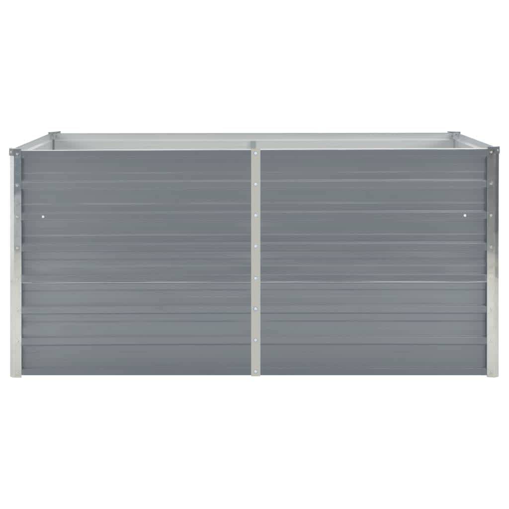 vidaXL Hochbeet 160 x 80 x 45 cm Verzinkter Stahl Grau