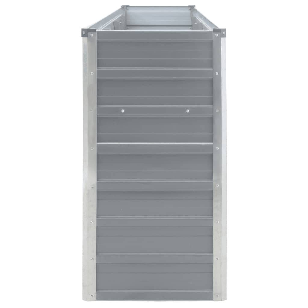 vidaXL Hochbeet 320 x 40 x 77 cm Verzinkter Stahl Grau