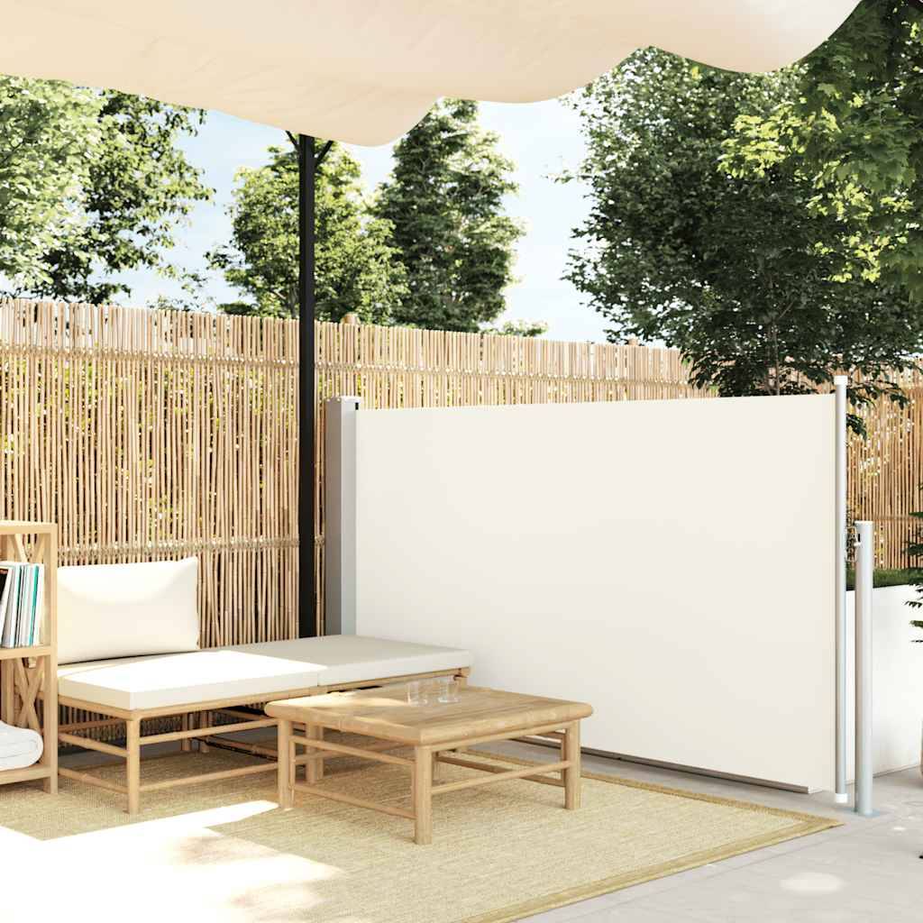 vidaXL Ausziehbare Seitenmarkise 120×500 cm Creme