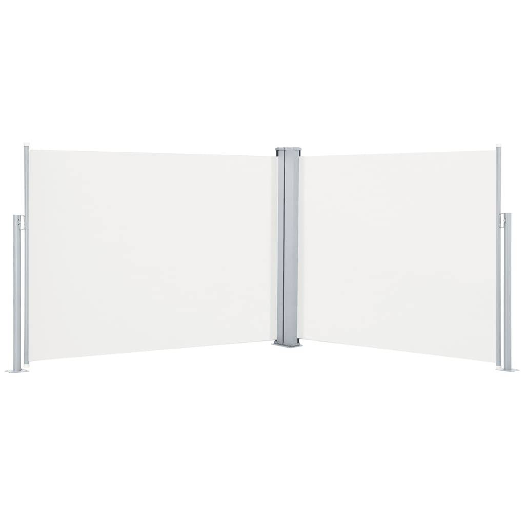 vidaXL Ausziehbare Seitenmarkise Creme 170 x 1000 cm