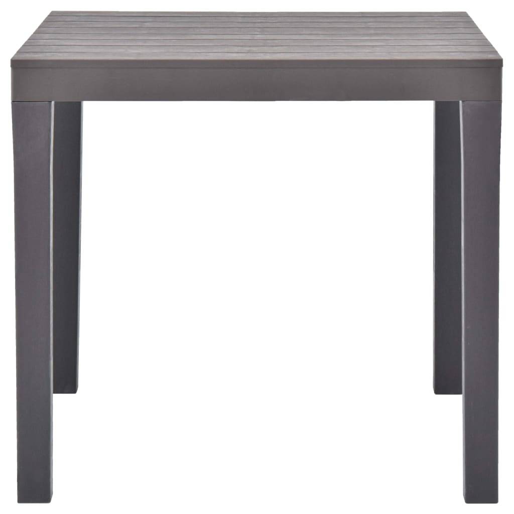 vidaXL Gartentisch Moccafarben 78 x 78 x 72 cm Kunststoff
