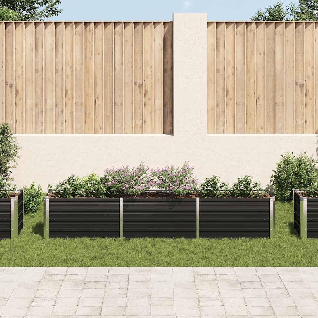 vidaXL Garten-Hochbeet Verzinkter Stahl 240×40×45 cm Anthrazit