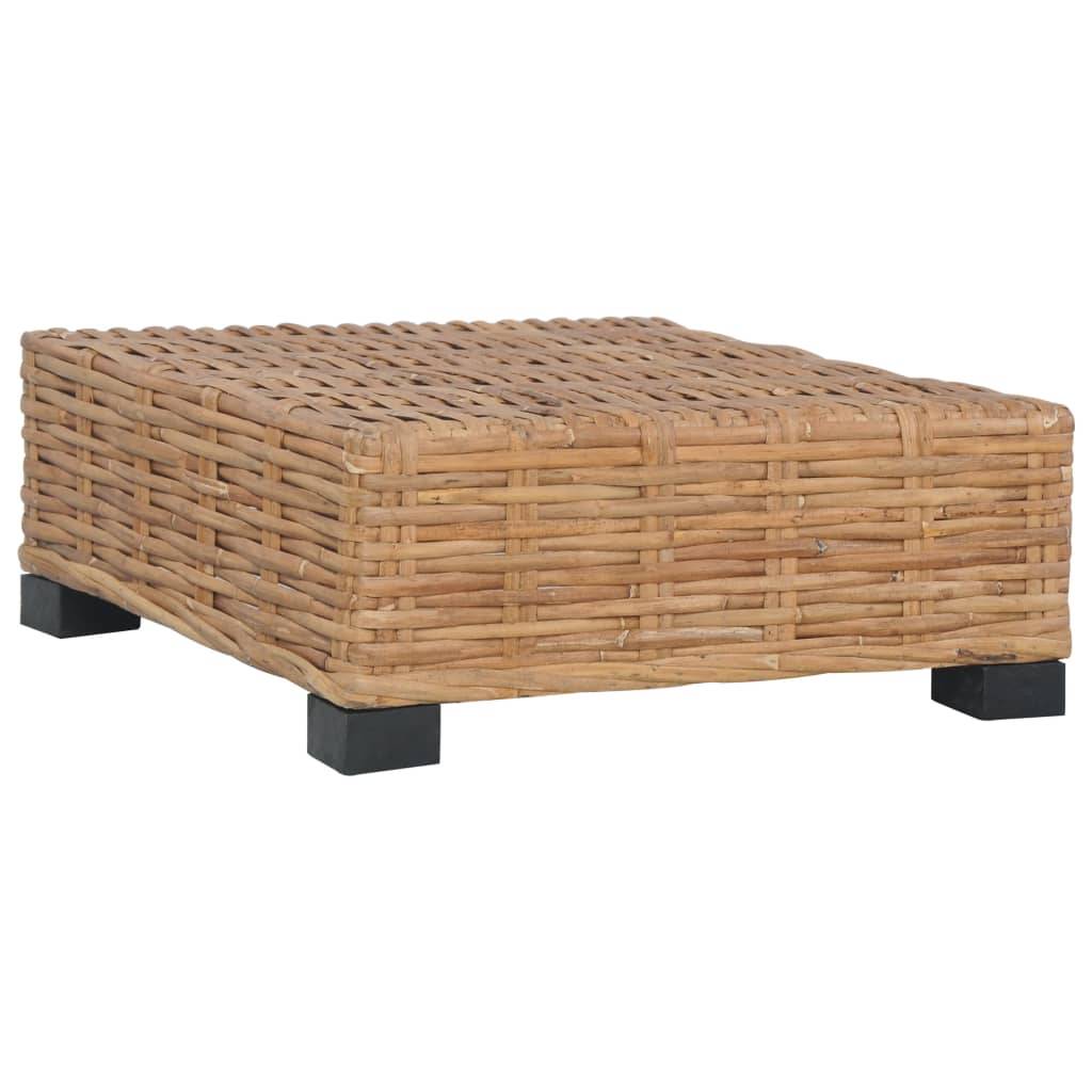 vidaXL Fußhocker mit Kissen Natürliches Rattan