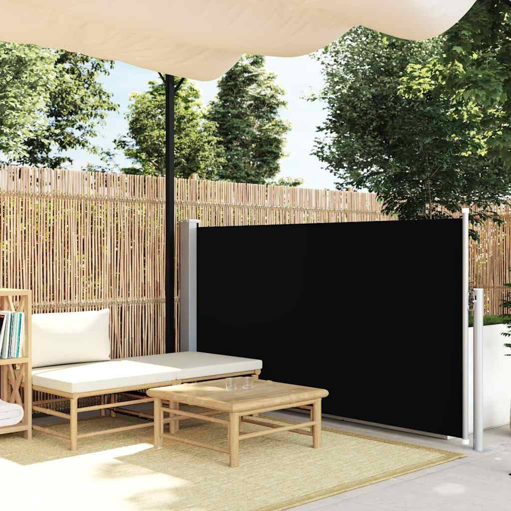 vidaXL Ausziehbare Seitenmarkise 120×500 cm Schwarz