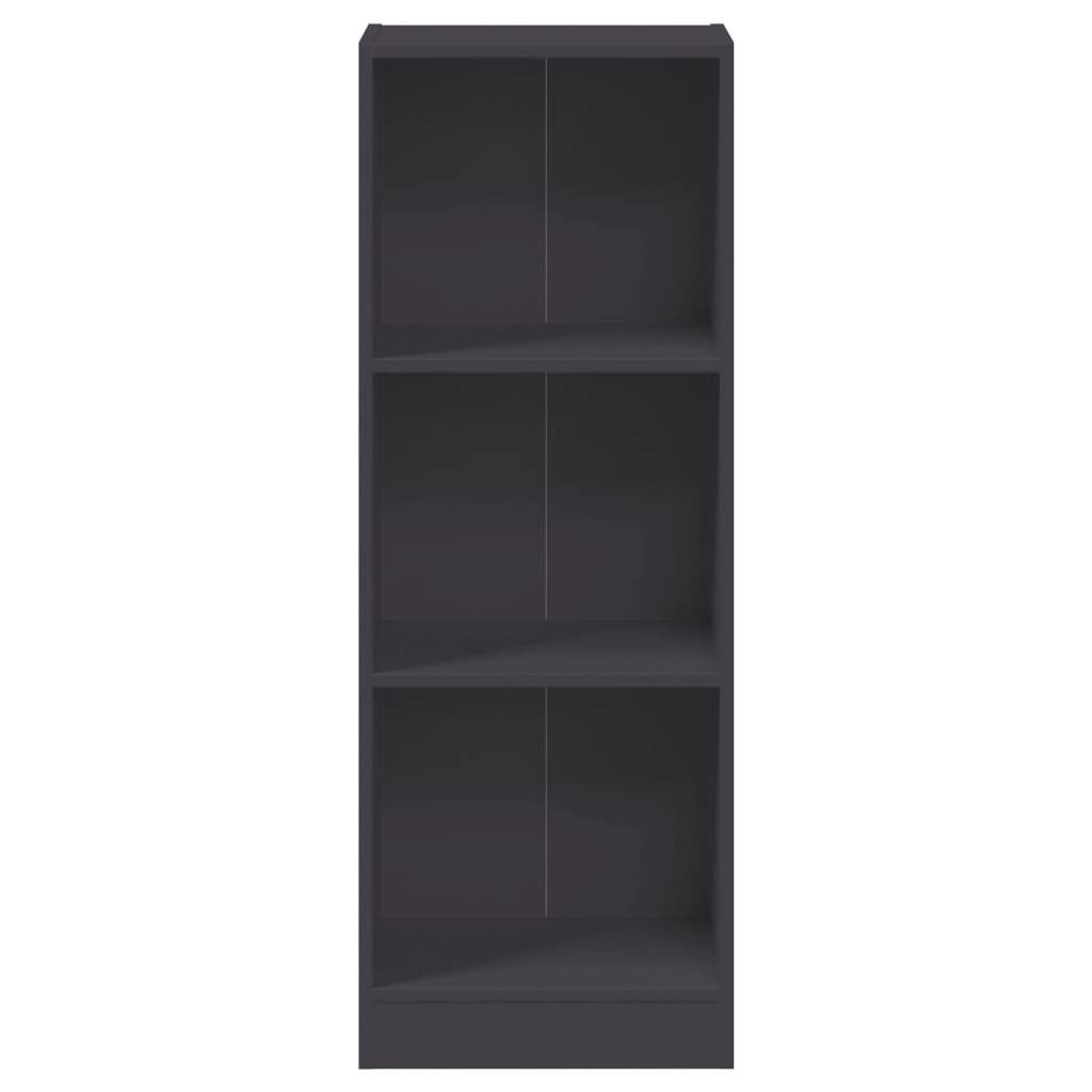 vidaXL Bücherregal 3 Fächer Grau 40x24x109 cm Holzwerkstoff