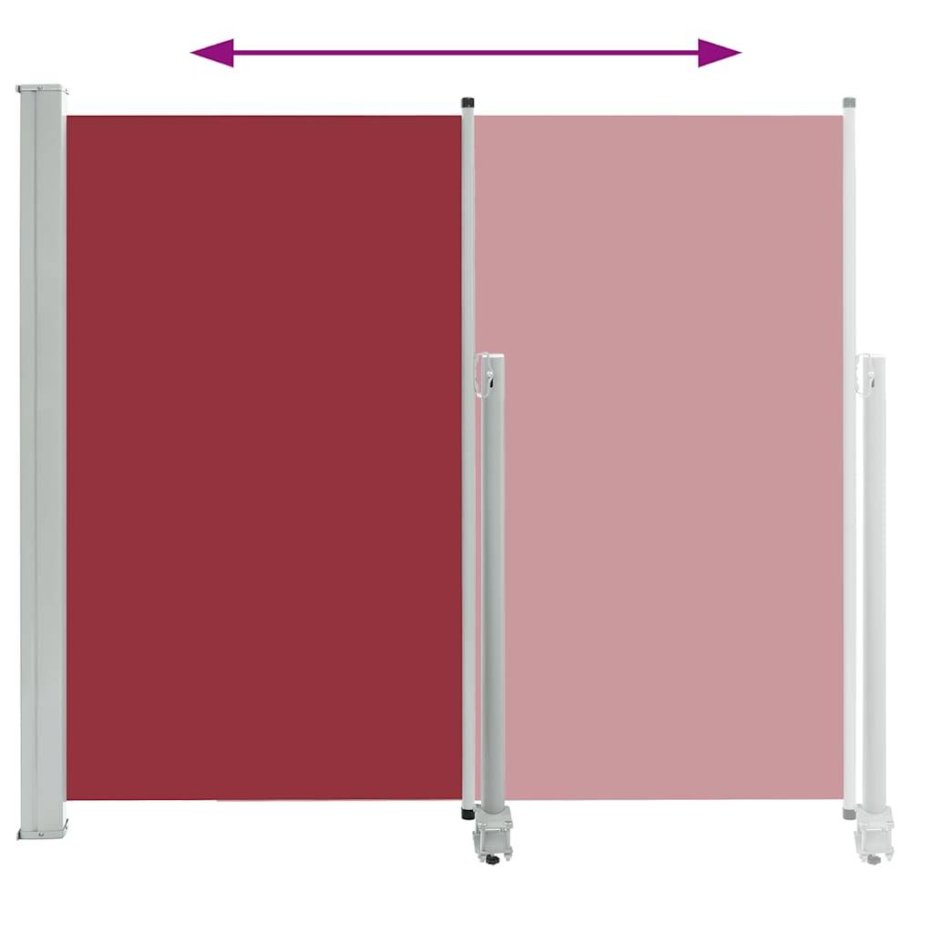 vidaXL Ausziehbare Seitenmarkise 140 x 300 cm Rot