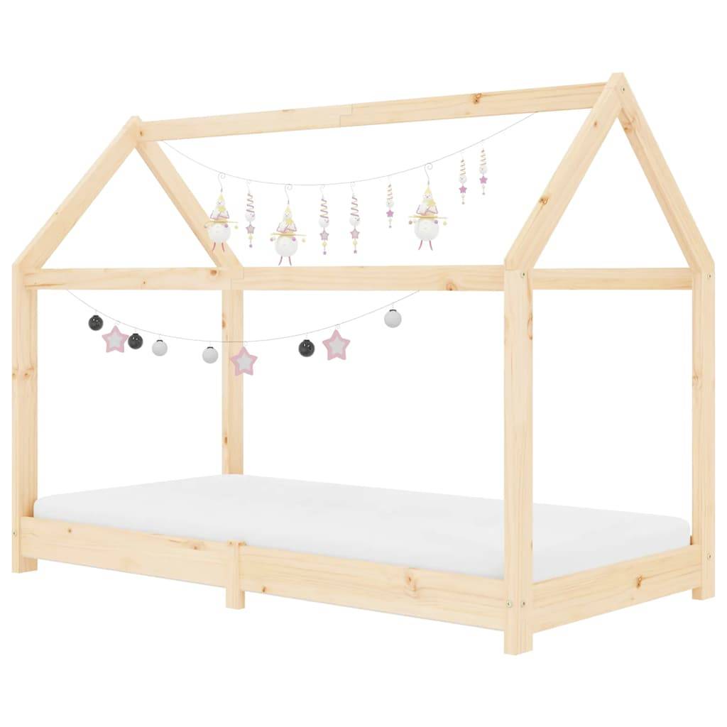 vidaXL Kinder-Bettgestell Massivholz Kiefer 80 x 160 cm