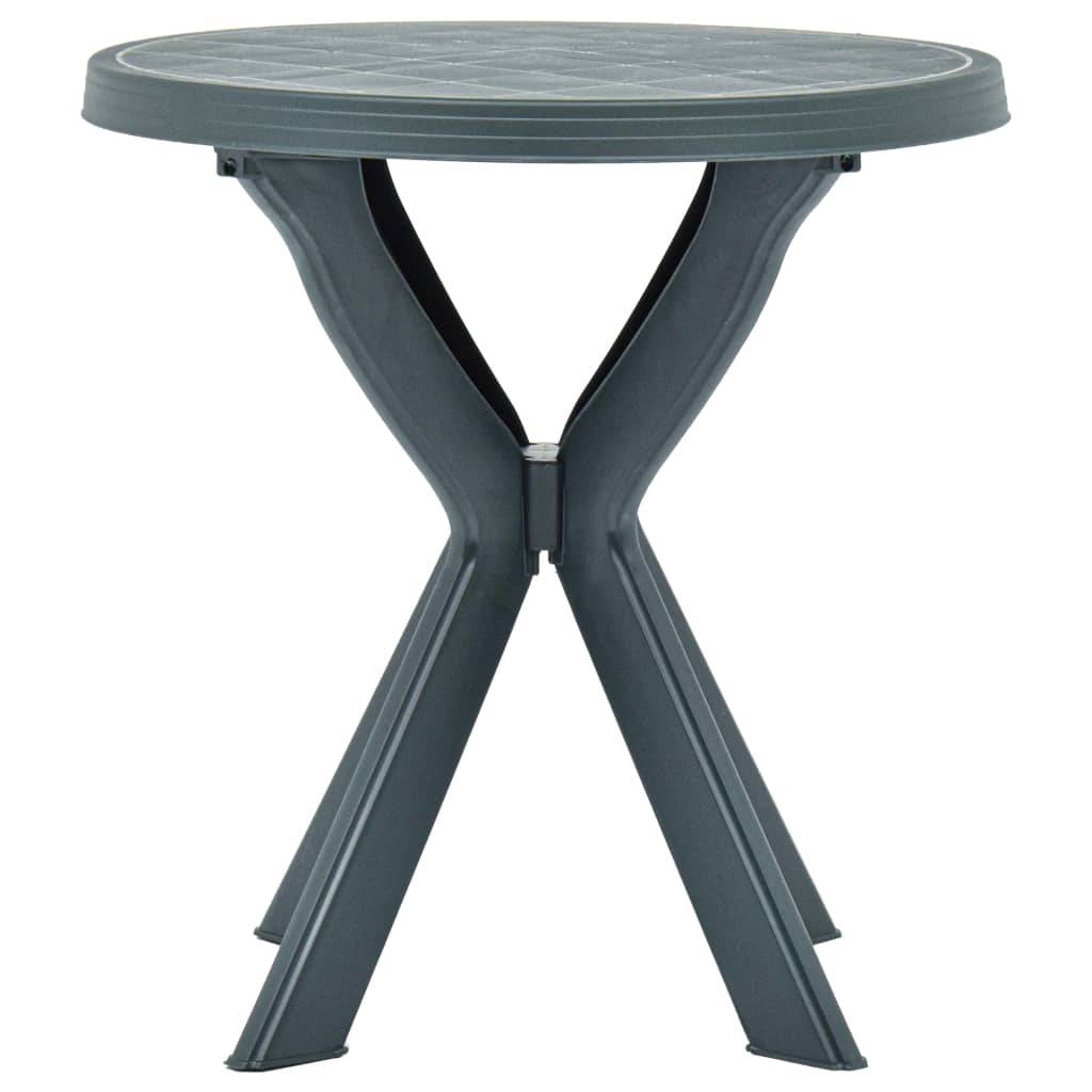 vidaXL Bistrotisch Grün Ø70 cm Kunststoff