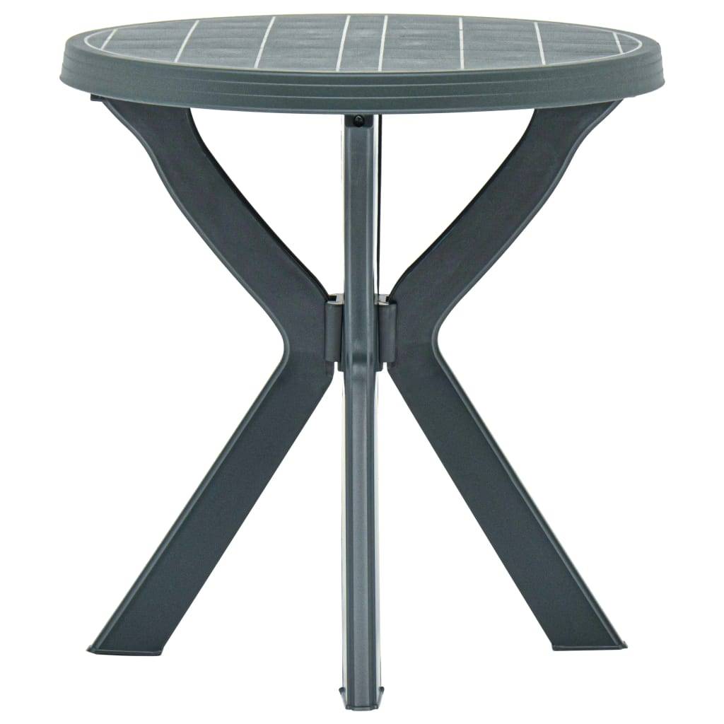 vidaXL Bistrotisch Grün Ø70 cm Kunststoff