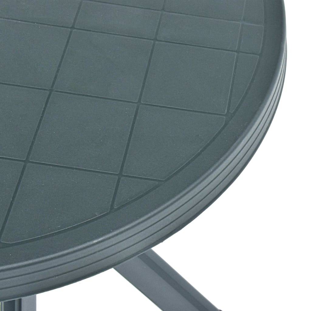vidaXL Bistrotisch Grün Ø70 cm Kunststoff