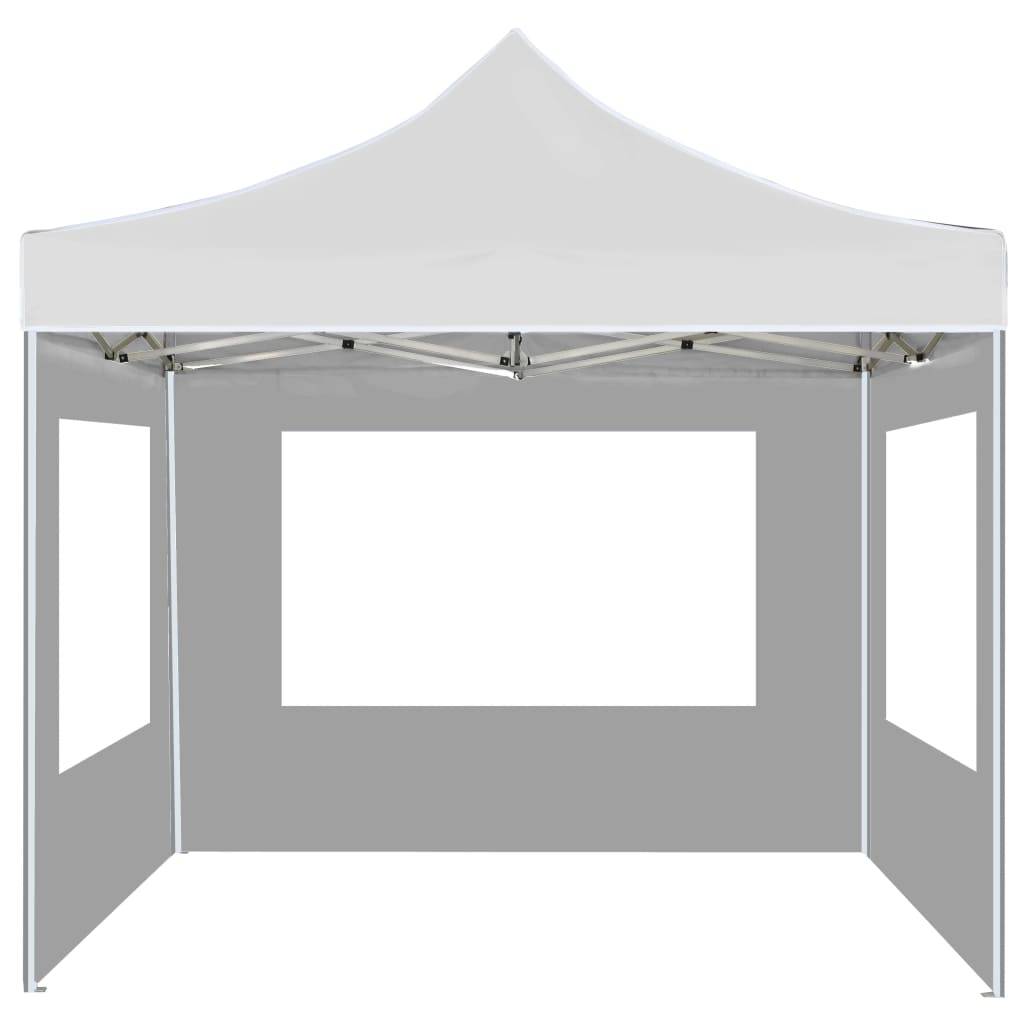 vidaXL Profi-Partyzelt Faltbar mit Wänden Aluminium 2×2m Weiß