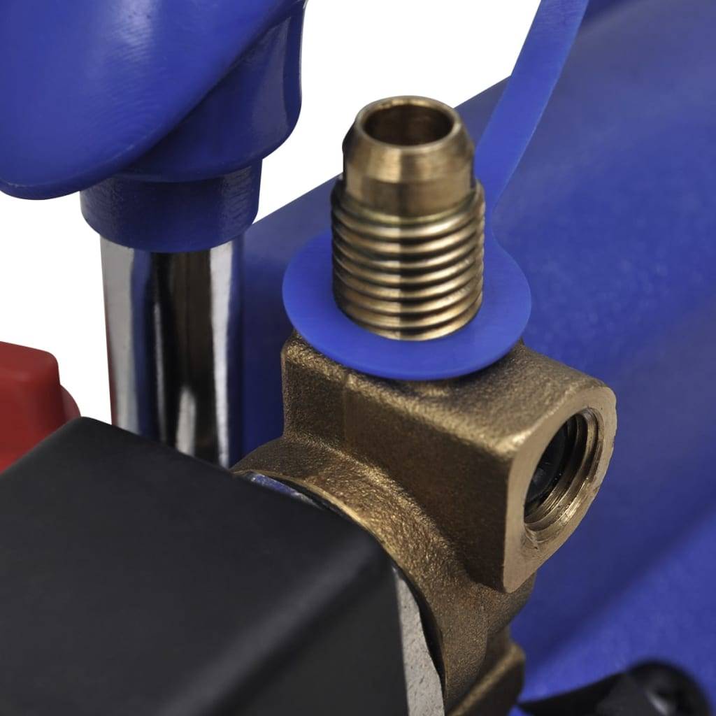 vidaXL Vakuumpumpe Einstufig mit 2-Wege-Verteiler-Manometer Set