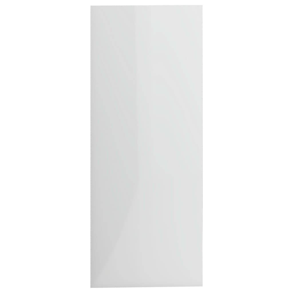 vidaXL Bücherregal 2 Fächer Hochglanz-Weiß 80x30x76,5 cm Spanplatte