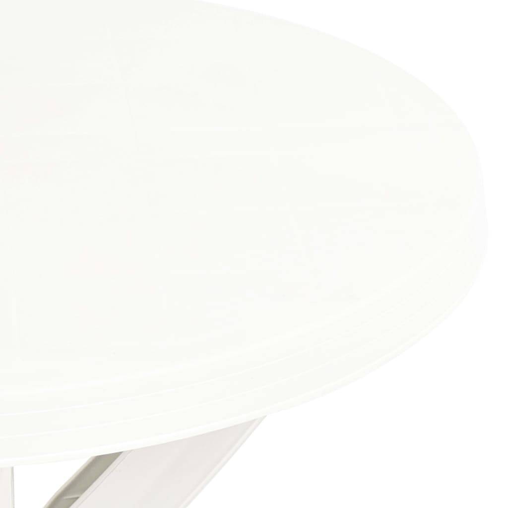 vidaXL Bistrotisch Weiß Ø70 cm Kunststoff