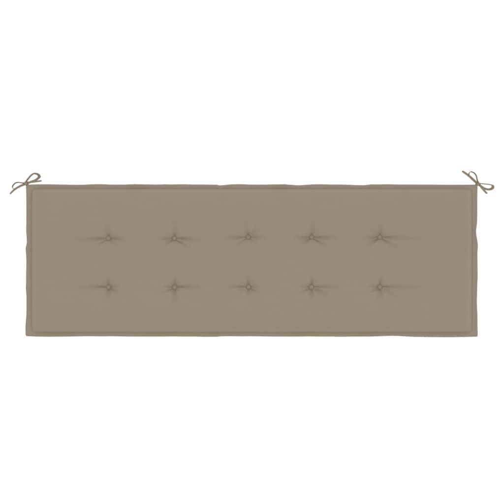 vidaXL Gartenbank-Auflage Taupe 150x50x4 cm Oxford-Gewebe