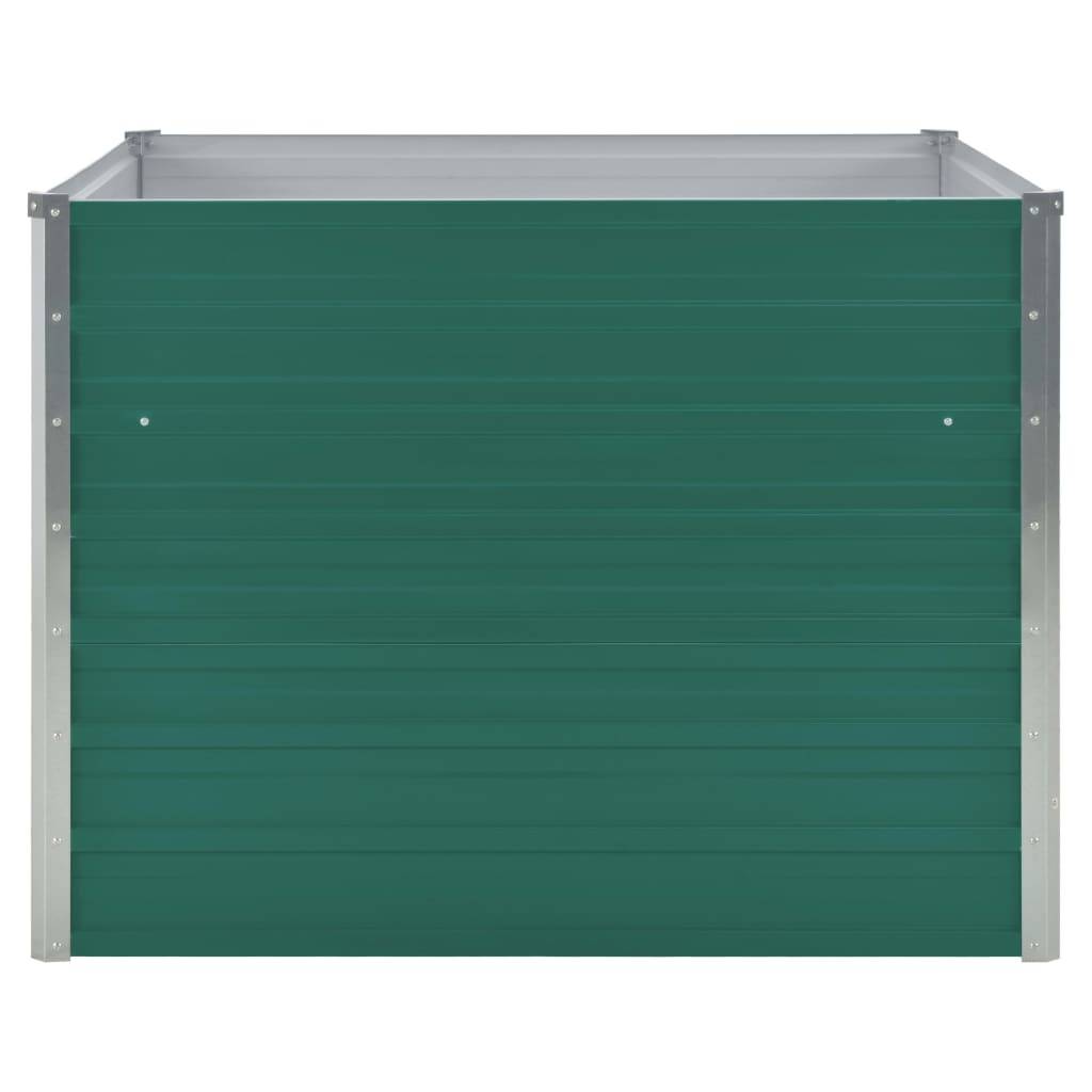 vidaXL Hochbeet 100 x 100 x 77 cm Verzinkter Stahl Grün