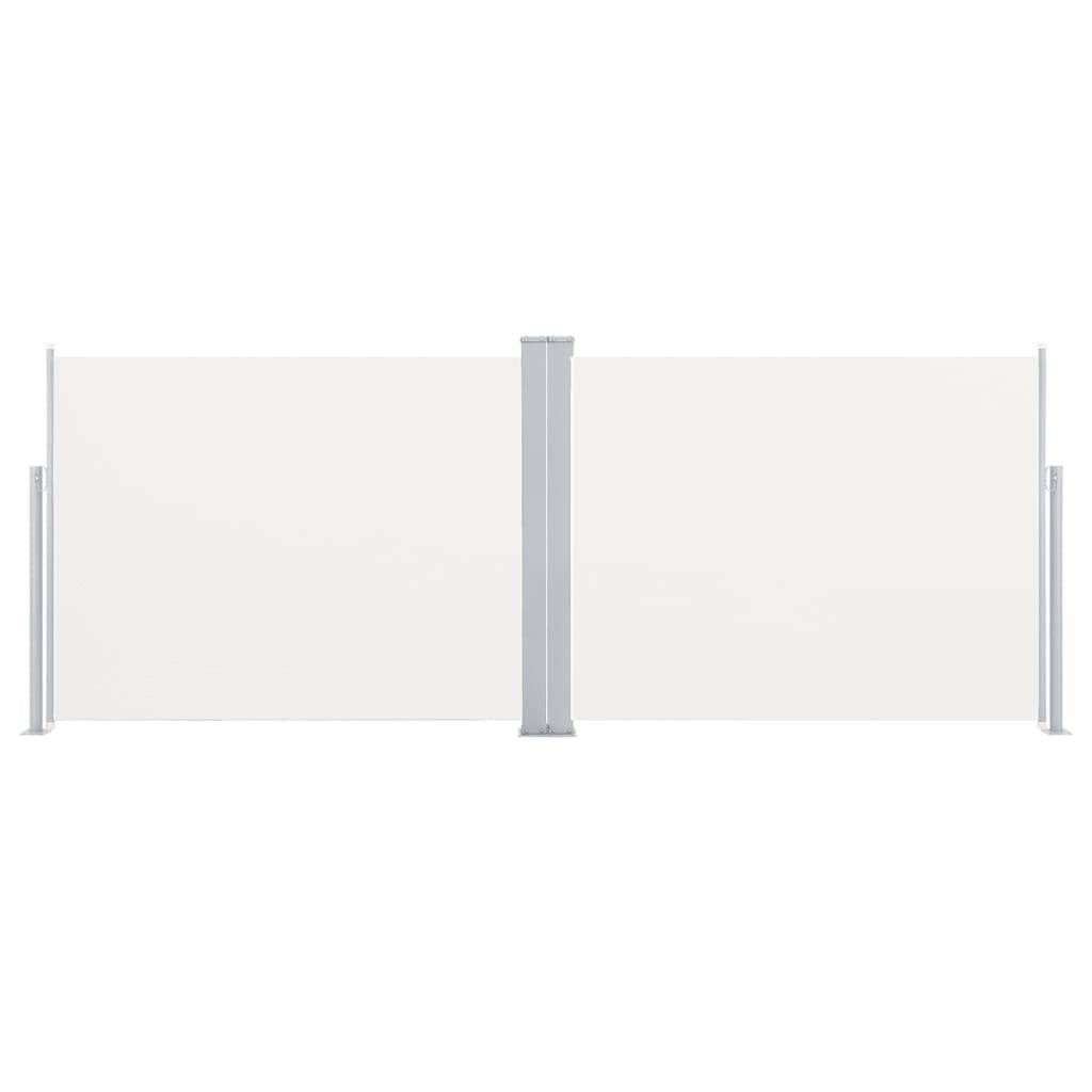 vidaXL Ausziehbare Seitenmarkise Creme 170 x 1000 cm