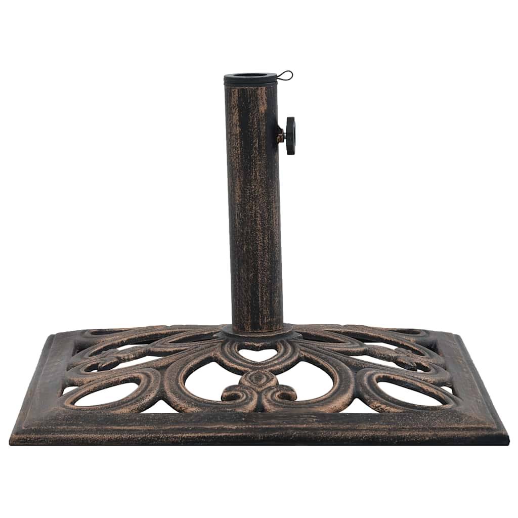 vidaXL Sonnenschirmständer Bronze 12 kg 49 cm Gusseisen