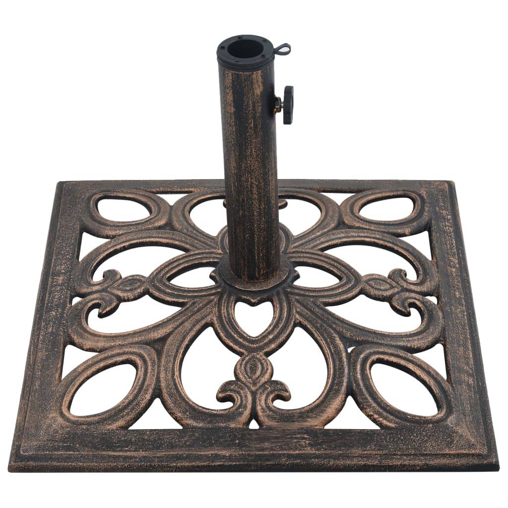 vidaXL Sonnenschirmständer Bronze 12 kg 49 cm Gusseisen