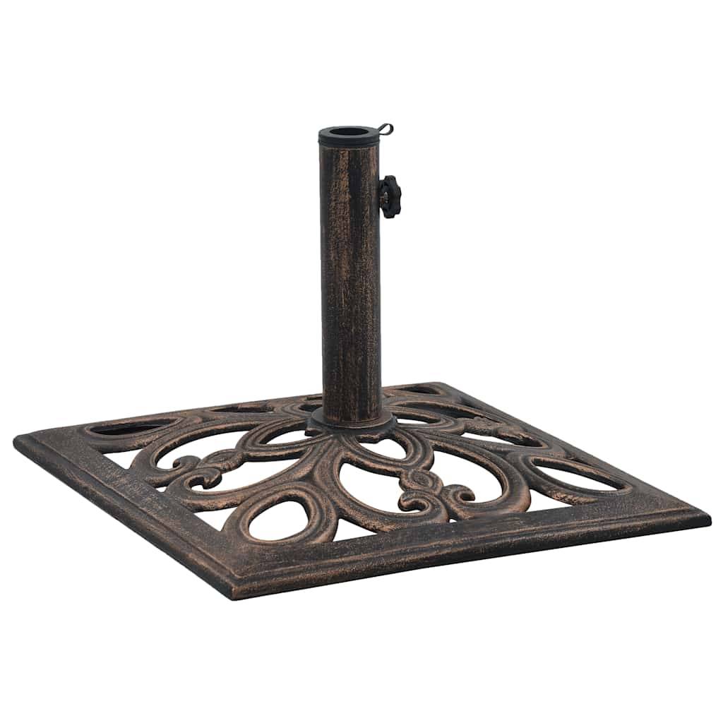 vidaXL Sonnenschirmständer Bronze 12 kg 49 cm Gusseisen