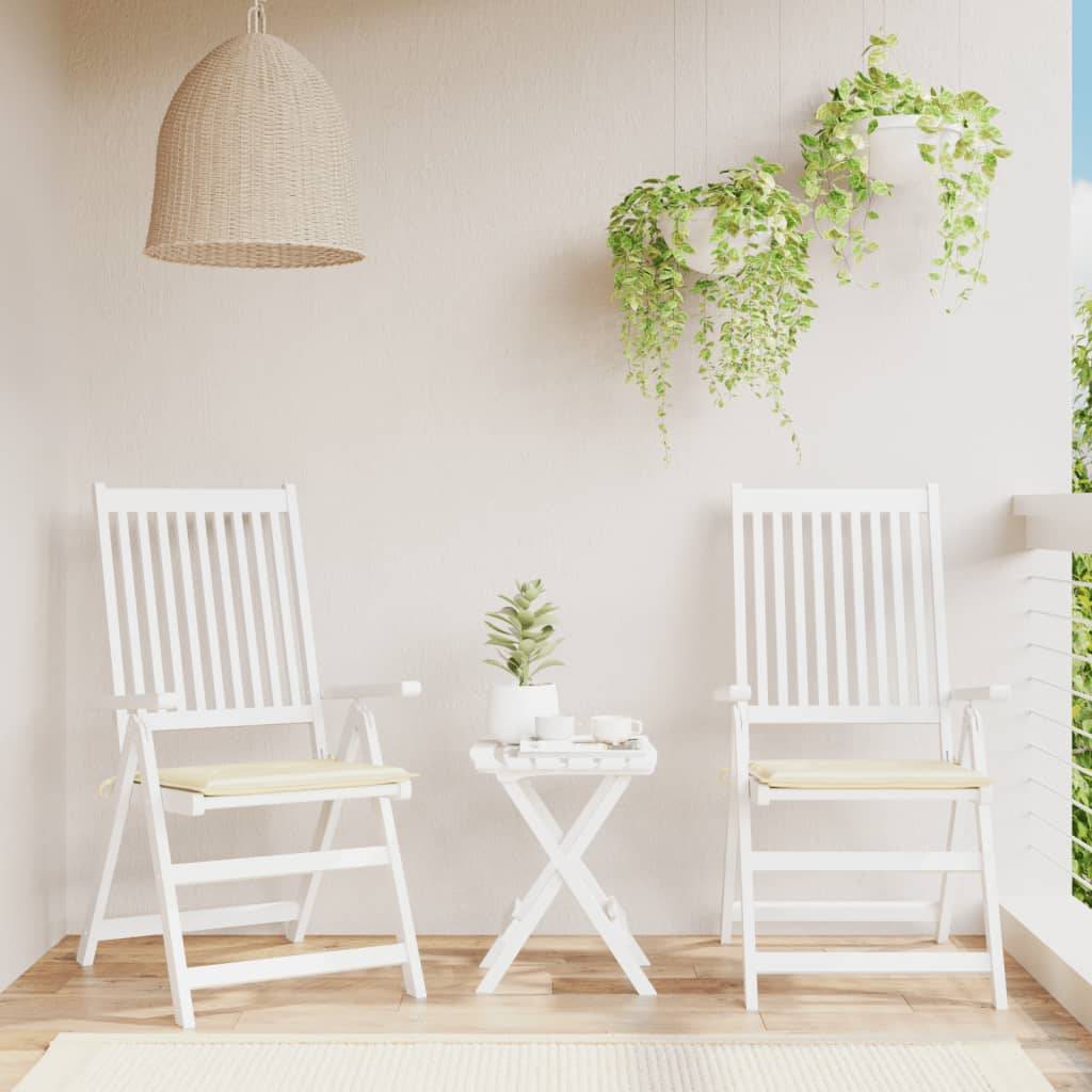 vidaXL Gartenstuhl-Kissen 2 Stk. Creme 50x50x3 cm Oxford-Gewebe