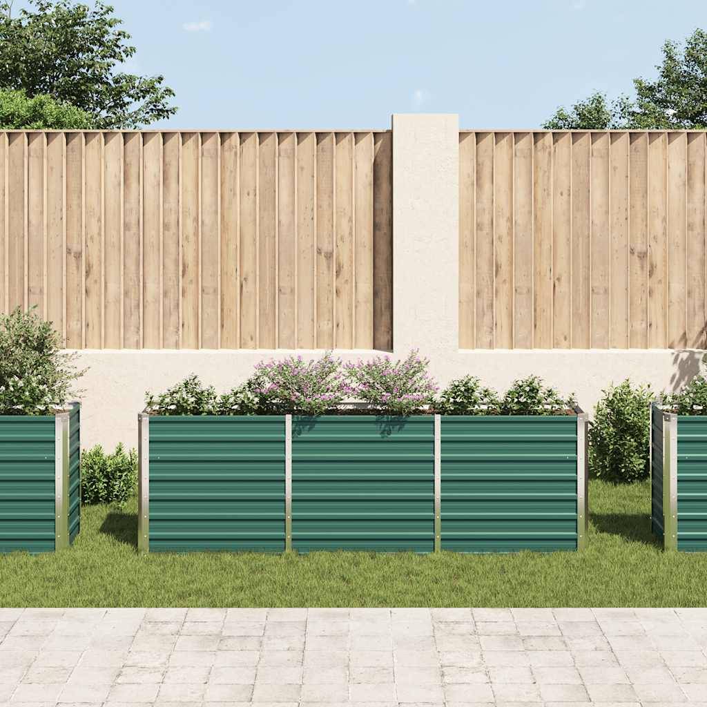 vidaXL Garten-Hochbeet Verzinkter Stahl 240×40×77 cm Grün