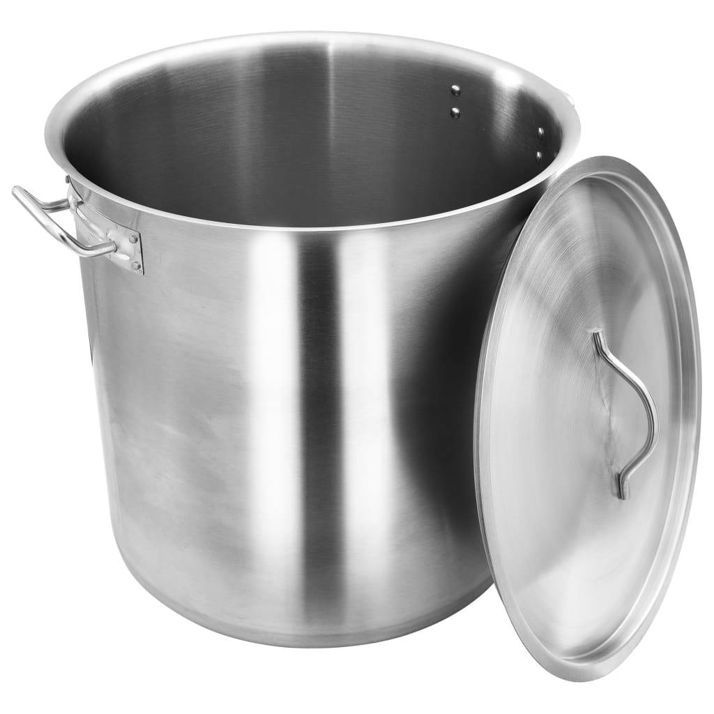 vidaXL Suppentopf 98 L 50×50 cm Edelstahl