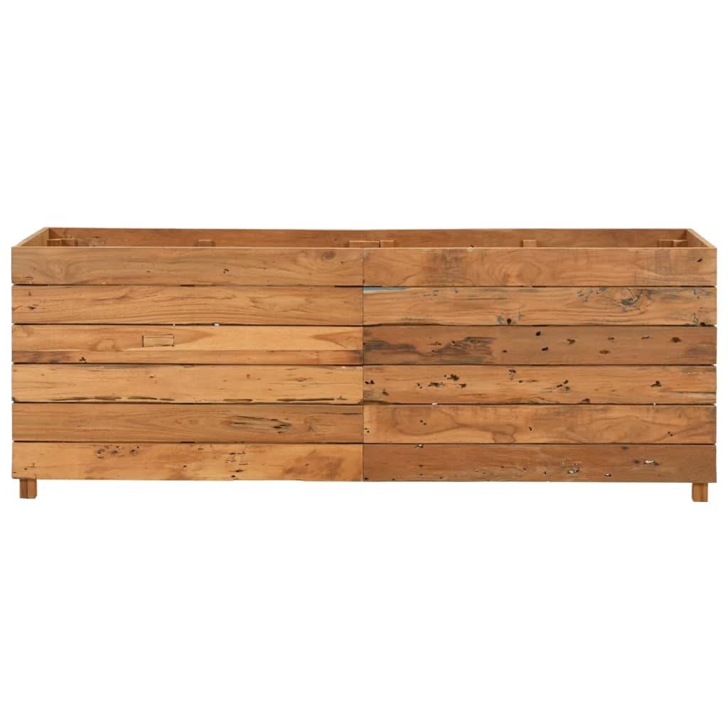 vidaXL Hochbeet 150x40x55 cm Teak Altholz und Stahl