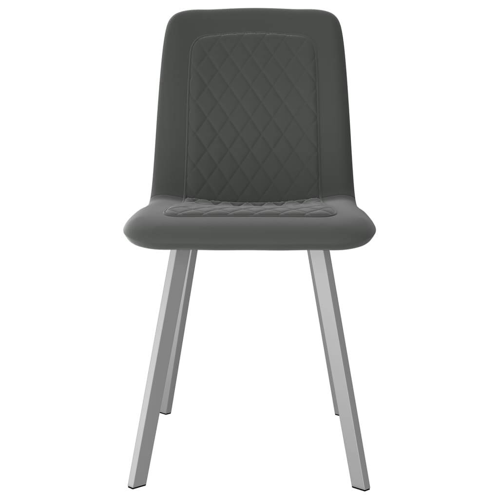 vidaXL Esszimmerstühle 2 Stk. Grau Samt