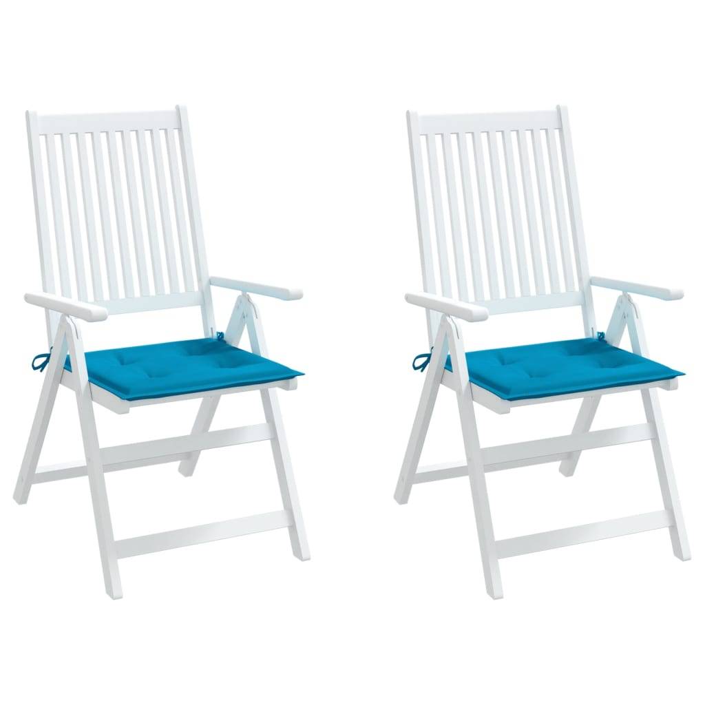 vidaXL Gartenstuhl-Kissen 2 Stk. Blau 50x50x3 cm Oxford-Gewebe