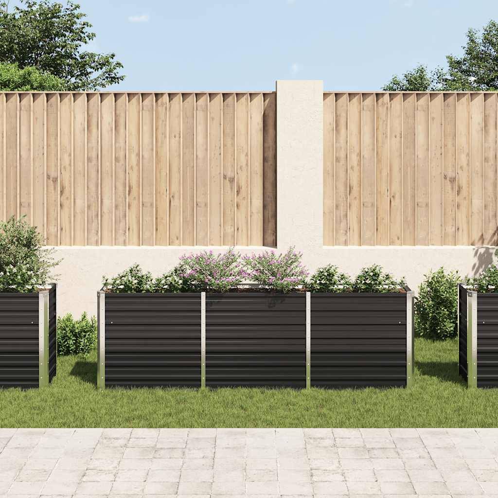 vidaXL Garten-Hochbeet Verzinkter Stahl 240 x 40 x 77 cm Anthrazit